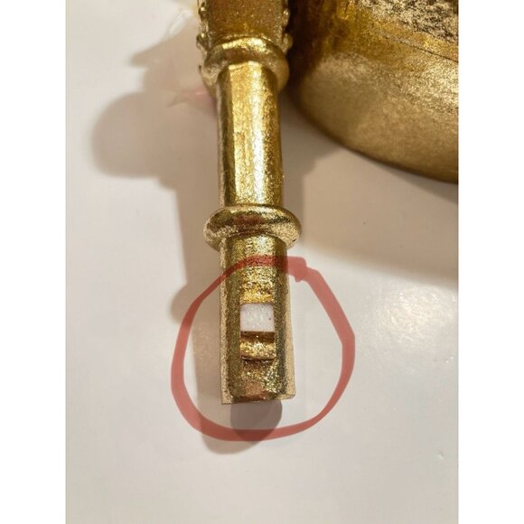 Gold Heart and Key Locket Decor w/ Cute Pink Bow Girls Women Room New Key Broken - Picture 9 of 13